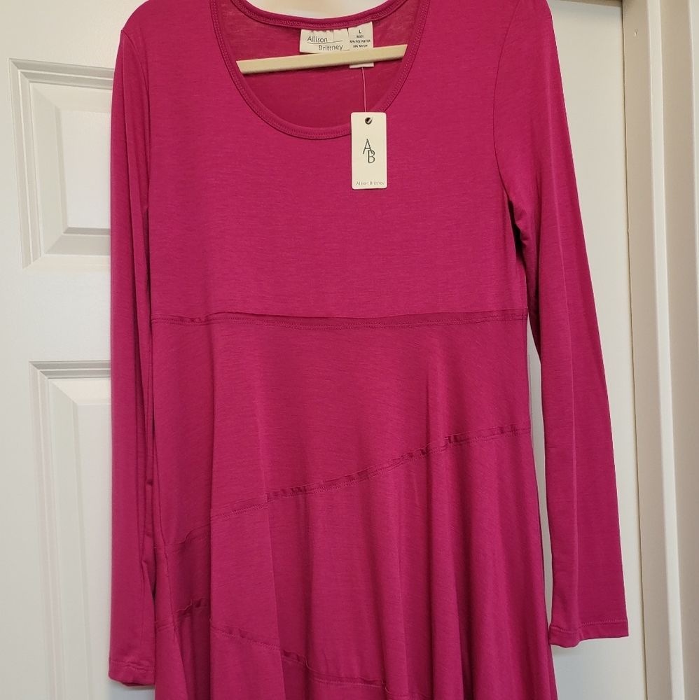 NWT Sz L dress fuschia